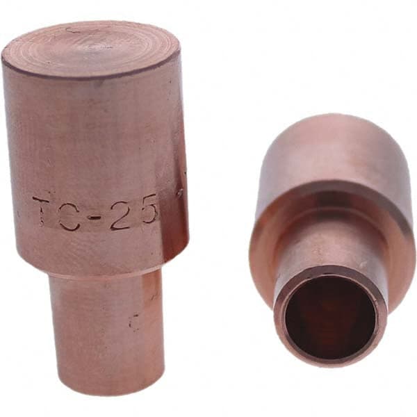 Tuffaloy - Spot Welder Tips For Use With: 5RW Cap Taper Electrode Holder Type: Male Cap C Nose (Flat) - USA Tool & Supply