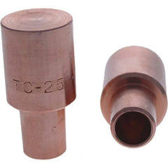 Tuffaloy - Spot Welder Tips For Use With: 5RW Cap Taper Electrode Holder Type: Male Cap C Nose (Flat) - USA Tool & Supply