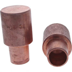 Tuffaloy - Spot Welder Tips For Use With: 7RW Cap Taper Electrode Holder Type: Male Cap C Nose (Flat) - USA Tool & Supply