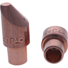 Tuffaloy - Spot Welder Tips For Use With: 4RW Cap Taper Electrode Holder Type: Male Cap D Nose (Offset) - USA Tool & Supply