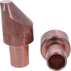 Tuffaloy - Spot Welder Tips For Use With: 7RW Cap Taper Electrode Holder Type: Male Cap D Nose (Offset) - USA Tool & Supply