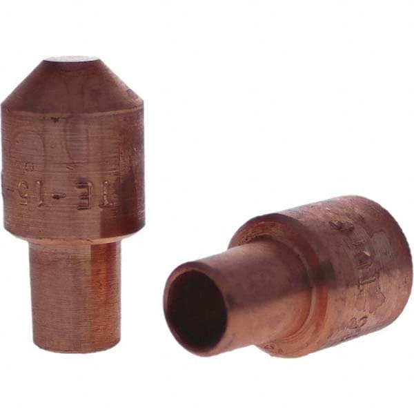 Tuffaloy - Spot Welder Tips For Use With: 5RW Cap Taper Electrode Holder Type: Male Cap E Nose (Truncated) - USA Tool & Supply