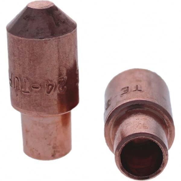 Tuffaloy - Spot Welder Tips For Use With: 4RW Cap Taper Electrode Holder Type: Male Cap E Nose (Truncated) - USA Tool & Supply