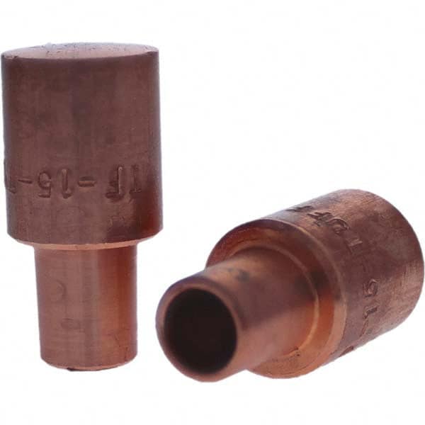Tuffaloy - Spot Welder Tips For Use With: 5RW Cap Taper Electrode Holder Type: Male Cap F Nose (Radius) - USA Tool & Supply