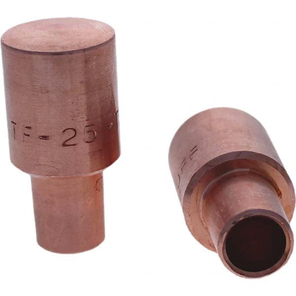 Tuffaloy - Spot Welder Tips For Use With: 5RW Cap Taper Electrode Holder Type: Male Cap F Nose (Radius) - USA Tool & Supply