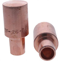 Tuffaloy - Spot Welder Tips For Use With: 6RW Cap Taper Electrode Holder Type: Male Cap F Nose (Radius) - USA Tool & Supply