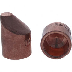 Tuffaloy - Spot Welder Tips For Use With: 5RW Cap Taper Electrode Holder Type: Female Cap D Nose (Offset) - USA Tool & Supply