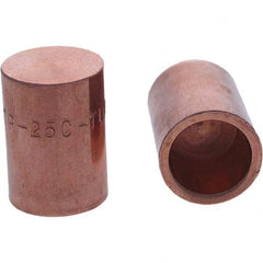 Tuffaloy - Spot Welder Tips For Use With: 5RW Cap Taper Electrode Holder Type: Female Cap C Nose (Flat) - USA Tool & Supply