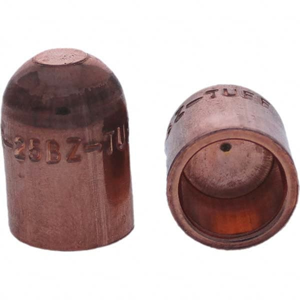 Tuffaloy - Spot Welder Tips For Use With: 5RW Cap Taper Electrode Holder Type: Female Cap B Nose (Dome) - USA Tool & Supply