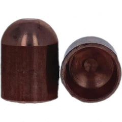 Tuffaloy - Spot Welder Tips For Use With: 6RW Cap Taper Electrode Holder Type: Female Cap B Nose (Dome) - USA Tool & Supply