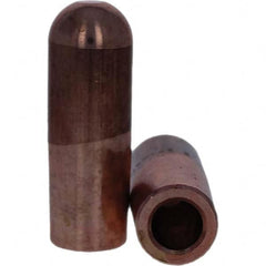 Tuffaloy - Spot Welder Tips For Use With: 7RW Electrode Holder Type: Straight Tip B Nose (Dome) - USA Tool & Supply