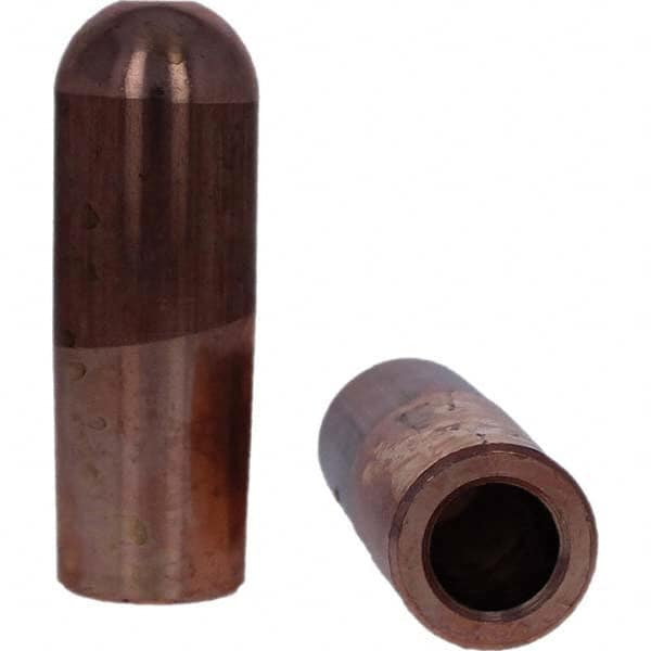 Tuffaloy - Spot Welder Tips For Use With: 7RW Electrode Holder Type: Straight Tip B Nose (Dome) - USA Tool & Supply