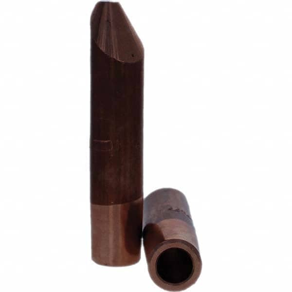Tuffaloy - Spot Welder Tips For Use With: 6RW Electrode Holder Type: Straight Tip D Nose (Offset) - USA Tool & Supply
