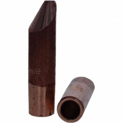 Tuffaloy - Spot Welder Tips For Use With: 7RW Electrode Holder Type: Straight Tip D Nose (Offset) - USA Tool & Supply