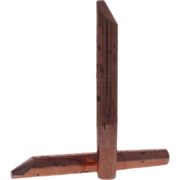 Tuffaloy - Spot Welder Tips For Use With: 4RW Electrode Holder Type: Straight Tip D Nose (Offset) - USA Tool & Supply