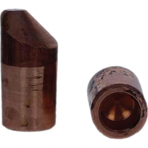 Tuffaloy - Spot Welder Tips For Use With: 5RW Electrode Holder Type: Straight Tip D Nose (Offset) - USA Tool & Supply
