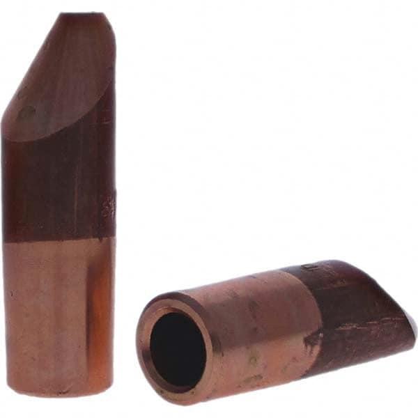 Tuffaloy - Spot Welder Tips For Use With: 6RW Electrode Holder Type: Straight Tip D Nose (Offset) - USA Tool & Supply