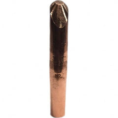 Tuffaloy - Spot Welder Tips For Use With: 4RW Electrode Holder Type: Straight Tip H Nose (Angled Offset) - USA Tool & Supply