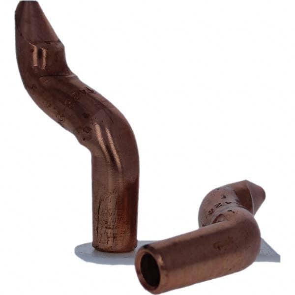 Tuffaloy - Spot Welder Tips For Use With: 4RW Electrode Holder Type: Double Bend Tip D Nose (Offset) - USA Tool & Supply
