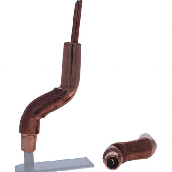 Tuffaloy - Spot Welder Tips For Use With: 4RW Electrode Holder Type: Bent Shank for 4RW Female Cap - USA Tool & Supply