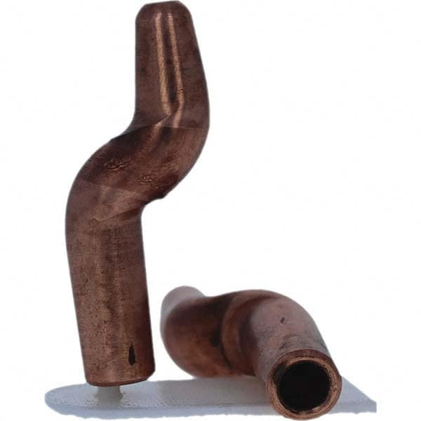 Tuffaloy - Spot Welder Tips For Use With: 4RW Electrode Holder Type: Double Bend Tip A Nose (Pointed) - USA Tool & Supply