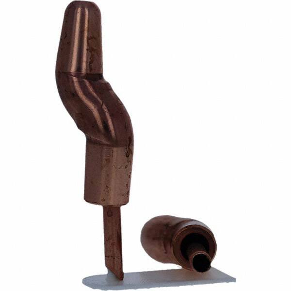Tuffaloy - Spot Welder Tips For Use With: 5RW Electrode Holder Type: Double Bend Tip A Nose (Pointed) - USA Tool & Supply