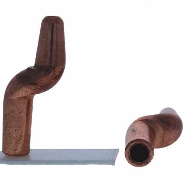 Tuffaloy - Spot Welder Tips For Use With: 4RW Electrode Holder Type: Double Bend Tip A Nose (Pointed) - USA Tool & Supply