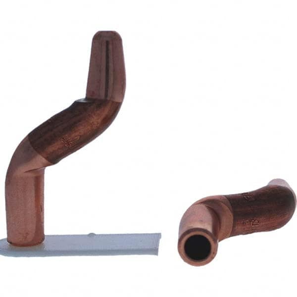 Tuffaloy - Spot Welder Tips For Use With: 4RW Electrode Holder Type: Double Bend Tip A Nose (Pointed) - USA Tool & Supply