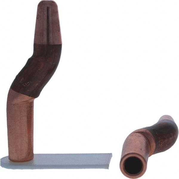 Tuffaloy - Spot Welder Tips For Use With: 4RW Electrode Holder Type: Double Bend Tip A Nose (Pointed) - USA Tool & Supply
