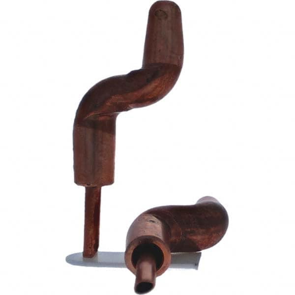 Tuffaloy - Spot Welder Tips For Use With: 5RW Electrode Holder Type: Double Bend Tip A Nose (Pointed) - USA Tool & Supply