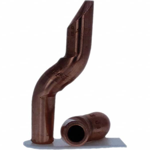 Tuffaloy - Spot Welder Tips For Use With: 4RW Electrode Holder Type: Double Bend Tip D Nose (Offset) - USA Tool & Supply