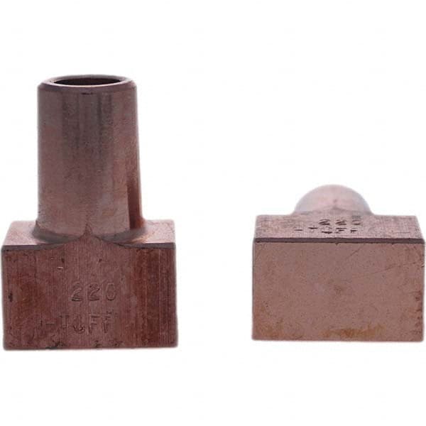 Tuffaloy - Spot Welder Tips For Use With: 5RW Electrode Holder Type: Backup Electrode Rectangular Face - USA Tool & Supply