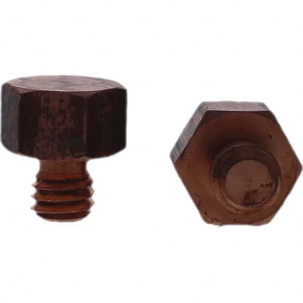 Tuffaloy - Spot Welder Tips For Use With: 3/8-16 Threaded Electrode Holder Type: Threaded Tip C Nose (Flat) - USA Tool & Supply