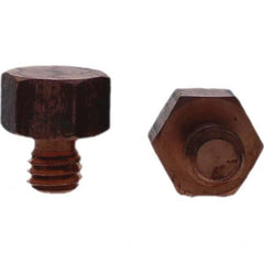 Tuffaloy - Spot Welder Tips For Use With: 3/8-16 Threaded Electrode Holder Type: Threaded Tip C Nose (Flat) - USA Tool & Supply