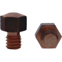 Tuffaloy - Spot Welder Tips For Use With: 3/8-16 Threaded Electrode Holder Type: Threaded Tip E Nose (Truncated) - USA Tool & Supply