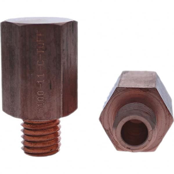 Tuffaloy - Spot Welder Tips For Use With: 3/4-10 Threaded Electrode Holder Type: Threaded Tip C Nose (Flat) - USA Tool & Supply