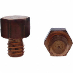 Tuffaloy - Spot Welder Tips For Use With: 3/8-16 Threaded Electrode Holder Type: Threaded Tip C Nose (Flat) - USA Tool & Supply