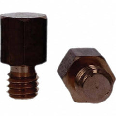 Tuffaloy - Spot Welder Tips For Use With: 3/8-16 Threaded Electrode Holder Type: Threaded Tip C Nose (Flat) - USA Tool & Supply