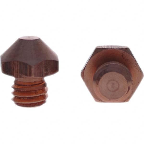 Tuffaloy - Spot Welder Tips For Use With: 7/16-14 Threaded Electrode Holder Type: Threaded Tip E Nose (Truncated) - USA Tool & Supply