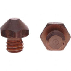 Tuffaloy - Spot Welder Tips For Use With: 7/16-14 Threaded Electrode Holder Type: Threaded Tip E Nose (Truncated) - USA Tool & Supply