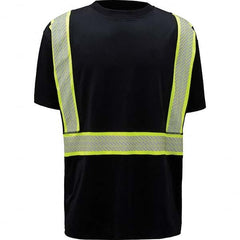 GSS Safety - Size 4XL Black & Silver High Visibility Short Sleeve T-Shirt - USA Tool & Supply