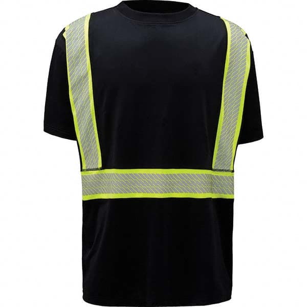 GSS Safety - Size L Black & Silver High Visibility Short Sleeve T-Shirt - USA Tool & Supply