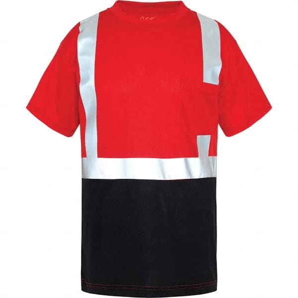 GSS Safety - Size 3XL Red, Black & Silver High Visibility Short Sleeve T-Shirt - USA Tool & Supply