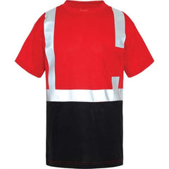 GSS Safety - Size L Red, Black & Silver High Visibility Short Sleeve T-Shirt - USA Tool & Supply