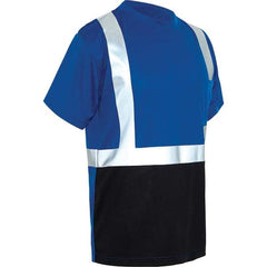 GSS Safety - Size M Blue, Black & Silver High Visibility Short Sleeve T-Shirt - USA Tool & Supply