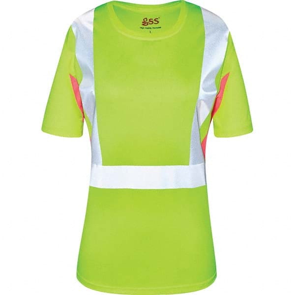 GSS Safety - Size 2XL Lime, Pink & Silver High Visibility Short Sleeve T-Shirt - USA Tool & Supply