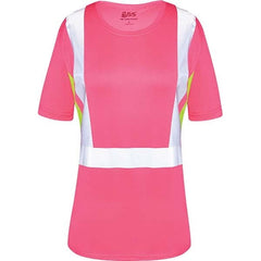 GSS Safety - Size XL Pink, Lime & Silver High Visibility Short Sleeve T-Shirt - USA Tool & Supply