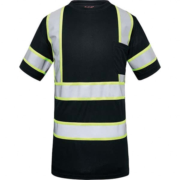 GSS Safety - Size 3XL Black & Silver High Visibility Short Sleeve T-Shirt - USA Tool & Supply