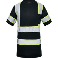 GSS Safety - Size L Black & Silver High Visibility Short Sleeve T-Shirt - USA Tool & Supply