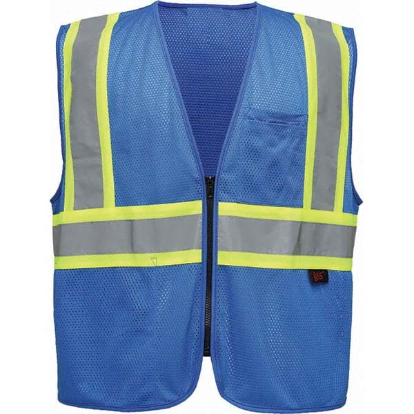 GSS Safety - Size 4X/5X L Blue Mesh General Purpose High Visibility Vest - USA Tool & Supply
